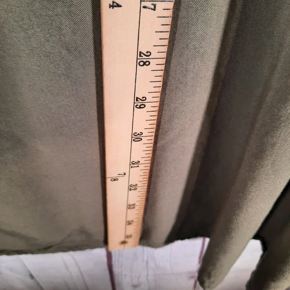 Given Kale Shirt Dress Green Collared Short Sleeve Button Front - Picture 9 of 9